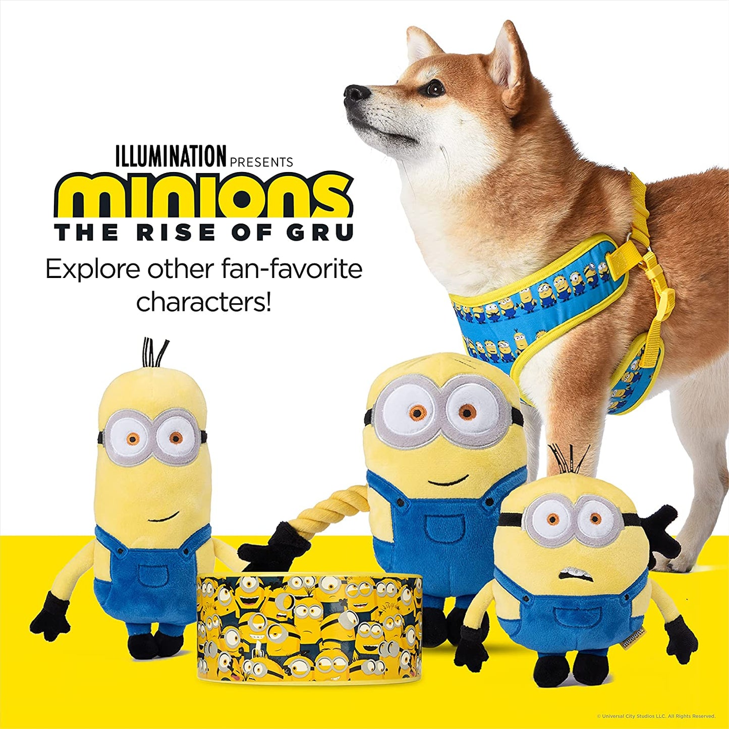 Dog Leash, 4Ft (48In) Blue and Yellow More than a Minion| Gifts for Fans and Their Pets | Officially Licensed Pet Product from Universal Studios| Gifts for Fans and Their Pets