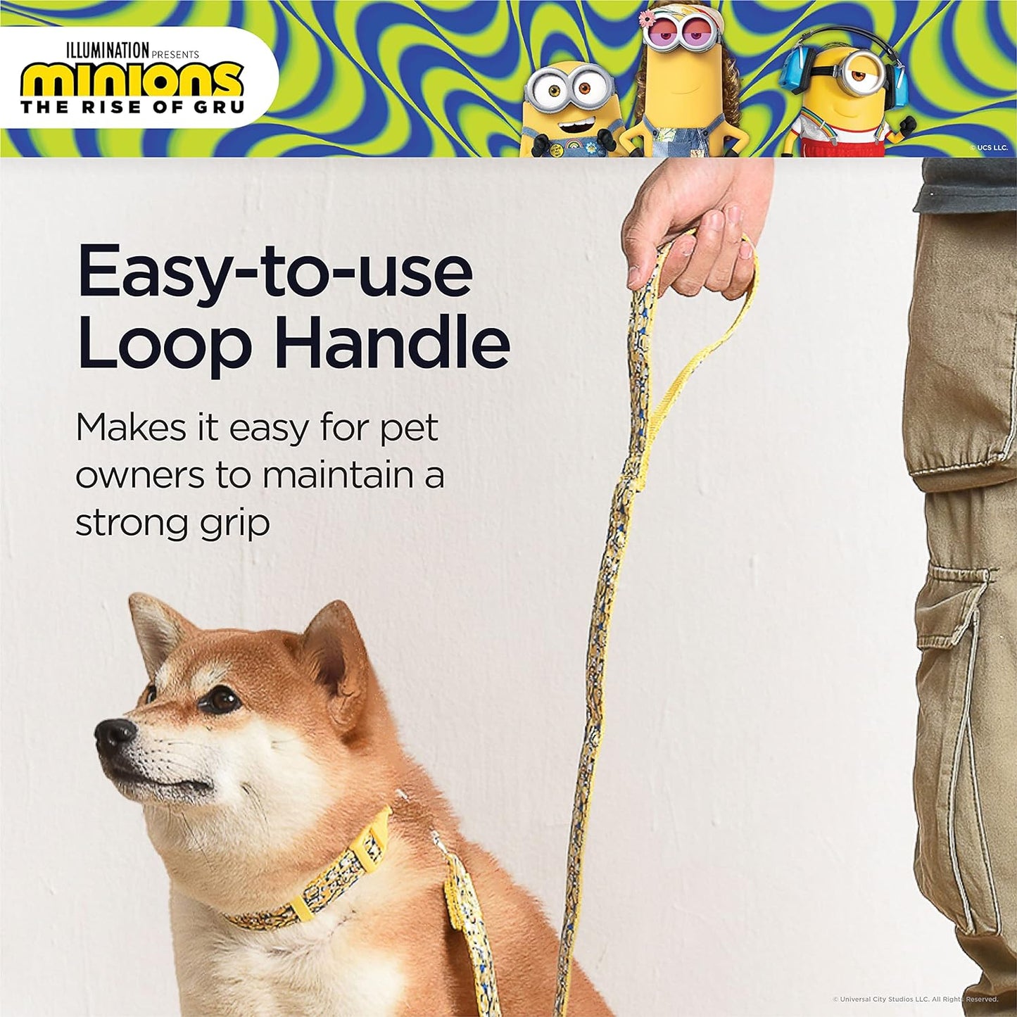 Dog Leash, 4Ft (48In) Blue and Yellow More than a Minion| Gifts for Fans and Their Pets | Officially Licensed Pet Product from Universal Studios| Gifts for Fans and Their Pets